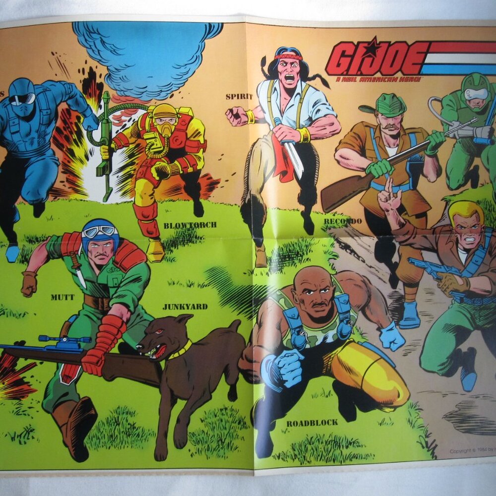 vintage original 1984 16"x21" G.I. Joe Wall Poster - never hung